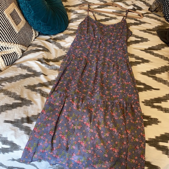 Purple boho tiered midi dress nwot size small - Picture 2 of 4